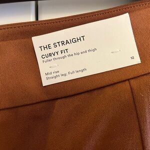 Ann Taylor Factory NWT Straight Curvy Fit size 12 Tobacco colored dress pants
